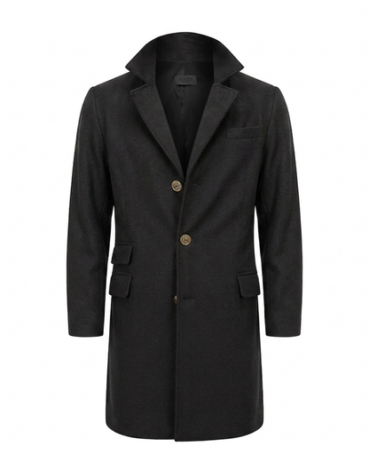 St. Moritz Coat in 100% Merino Wool - Oxford Gray