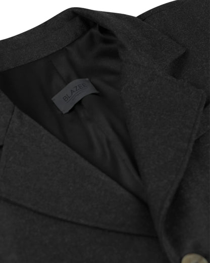 St. Moritz Coat in 100% Merino Wool - Oxford Gray