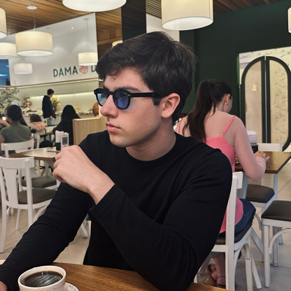 VINTAGE BLACK WITH BLUE LENS - LIMITED