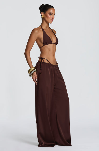 Pietra Triangle Bikini Top - Plum Brown