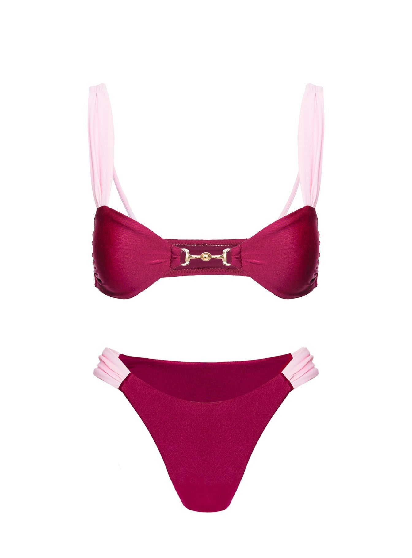 Siamese Bikini Top Red / Pink