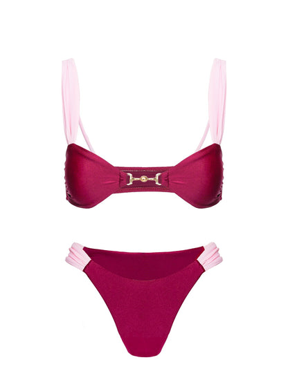 Siamese Bikini Top Red / Pink