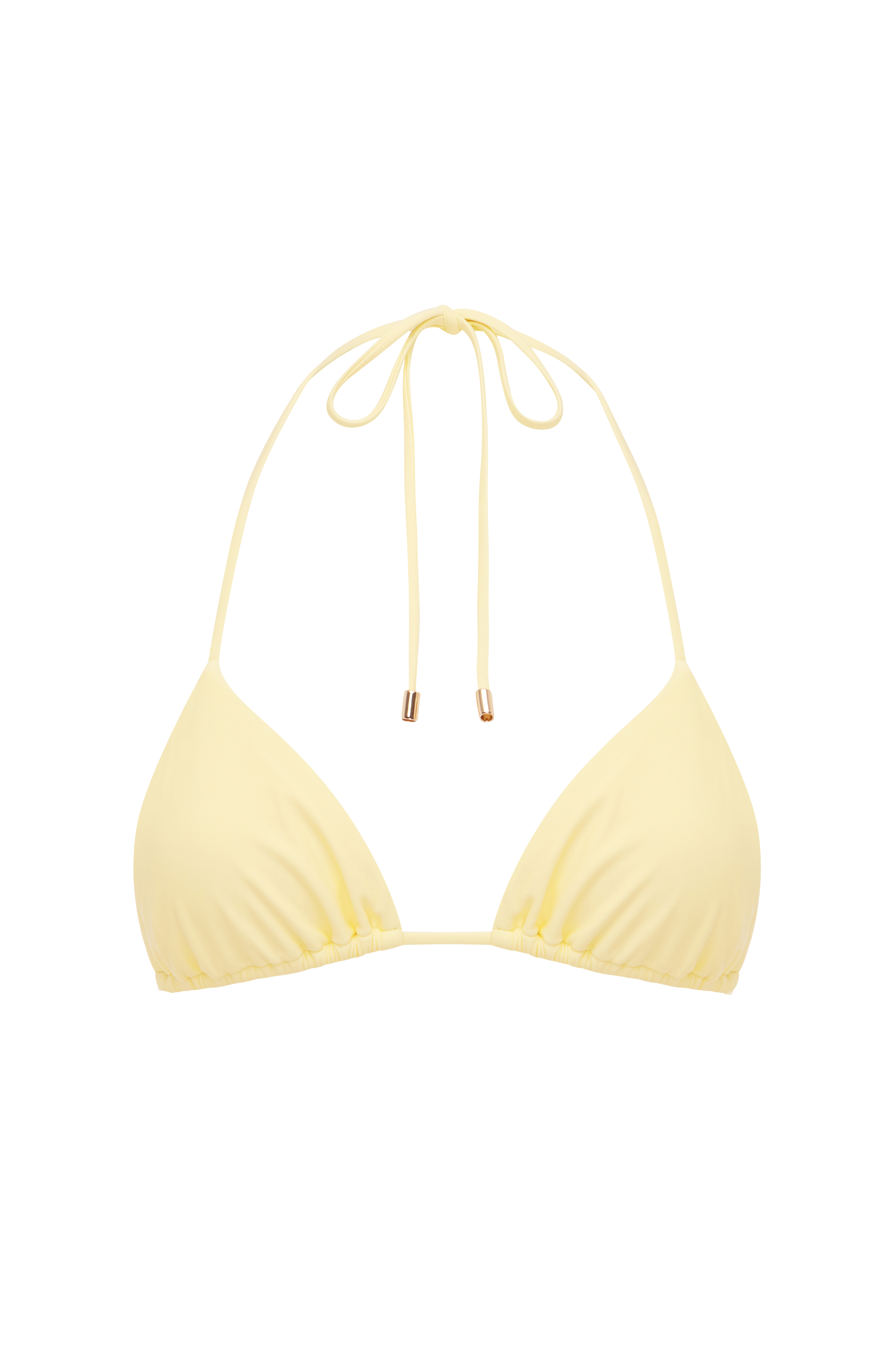 Suki Triangle Bikini Top - Lemon