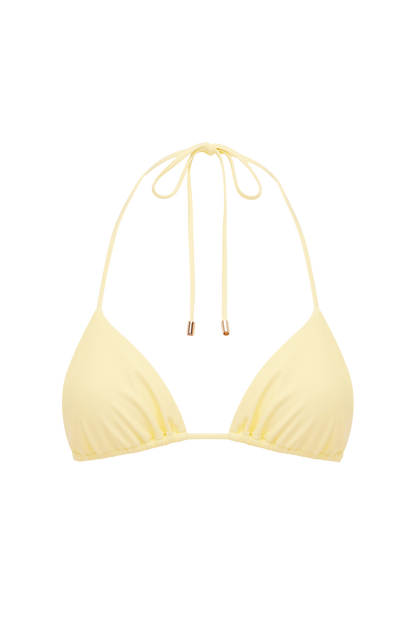 Suki Triangle Bikini Top - Lemon