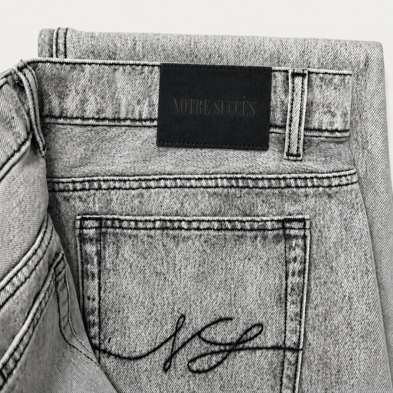 Relaxed Straight Fit Jeans Grey