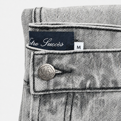Relaxed Straight Fit Jeans Grey