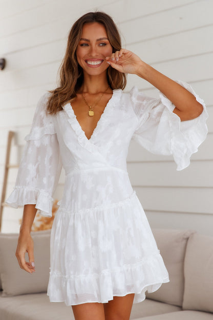 Gorgeous Girl Dress White