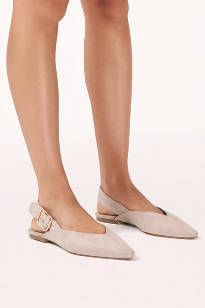 Parah Flats Oat Suede