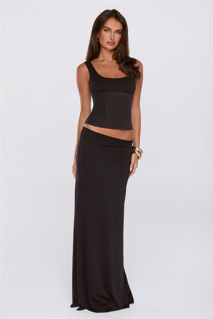 Evening In Style Maxi Skirt Black