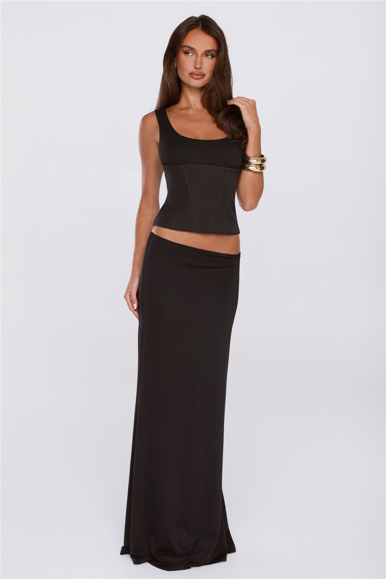 Evening In Style Maxi Skirt Black