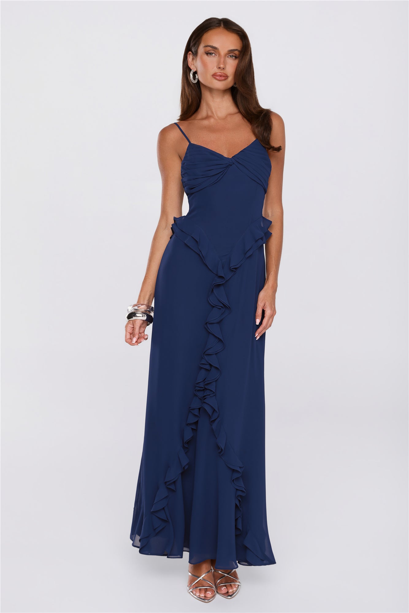 Balmy Nights Club Maxi Dress Navy