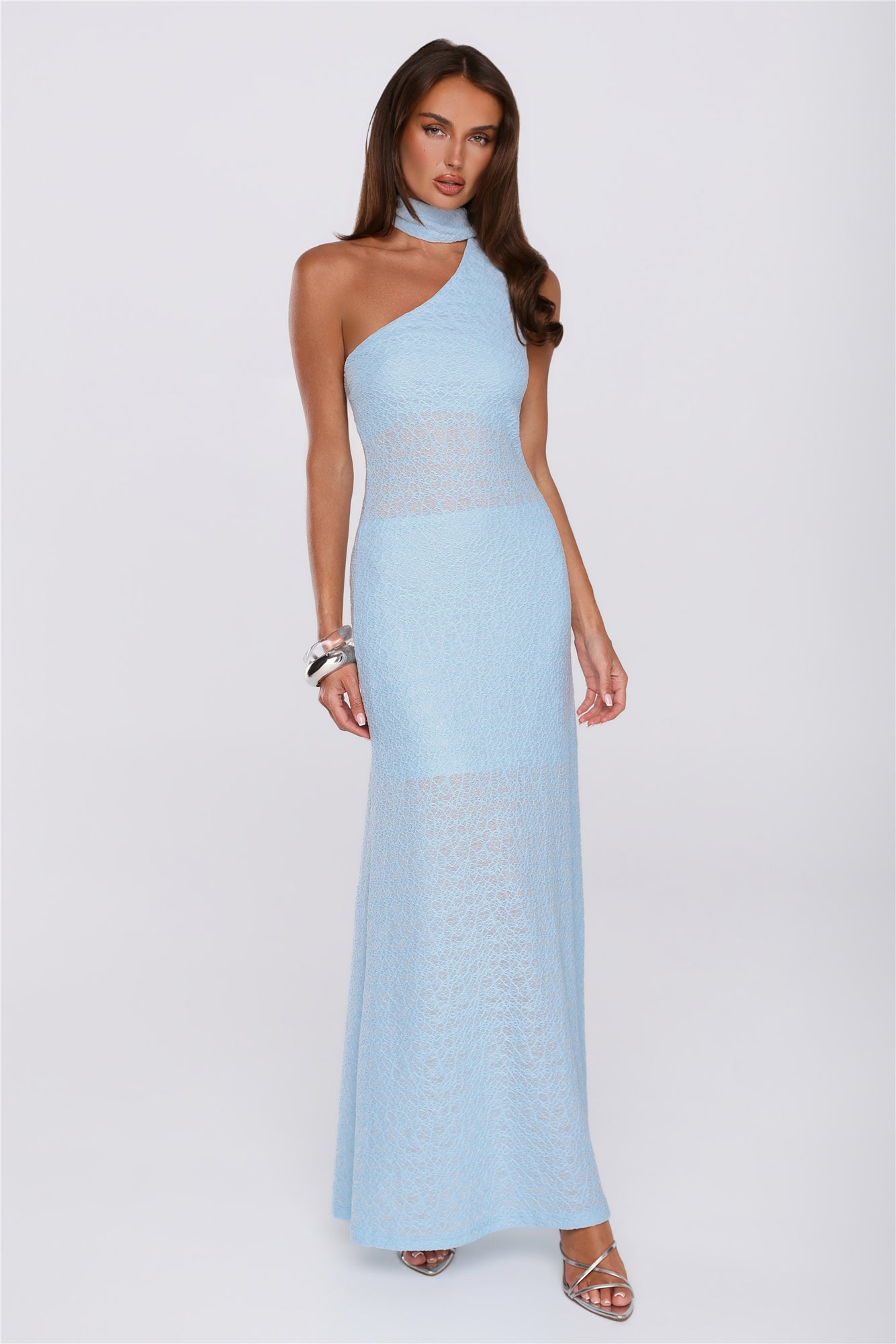 Dressed For This Halter Maxi Dress Blue