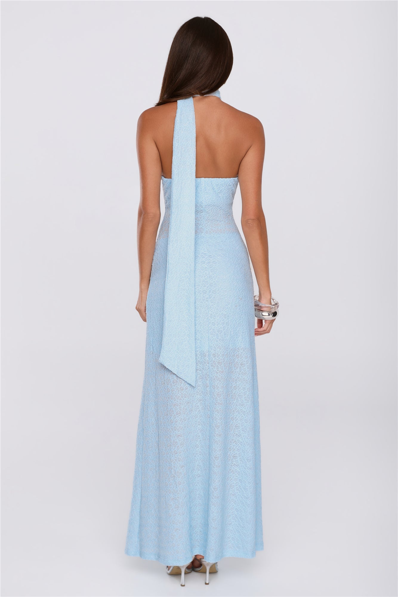 Dressed For This Halter Maxi Dress Blue