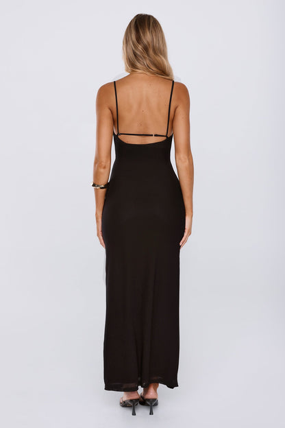 Everyone Loves Mesh Maxi Dress Black