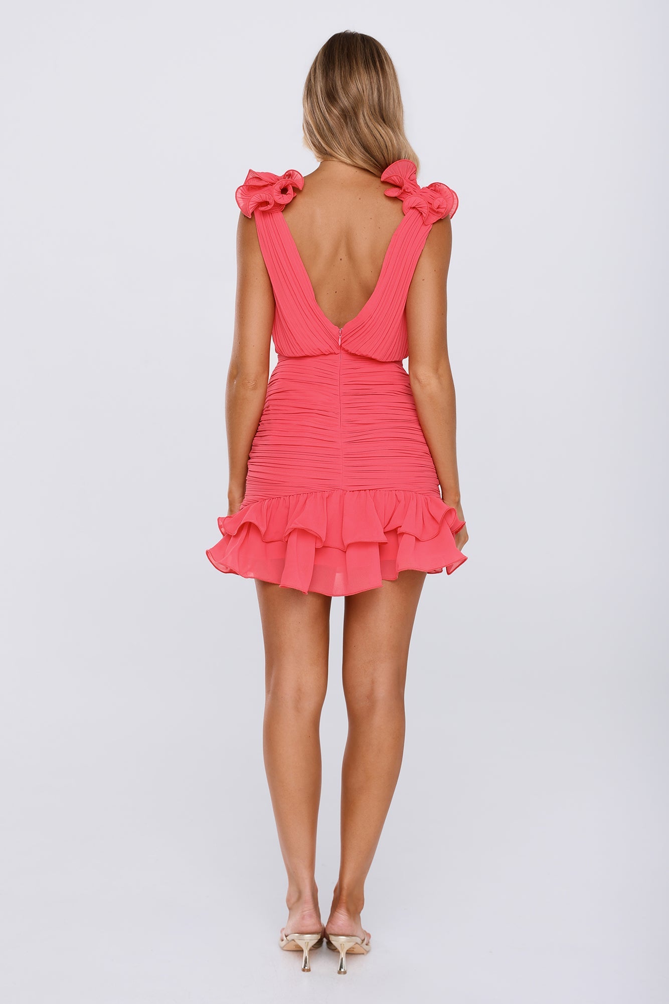 Signature Silhouette Mini Dress Peach Pink