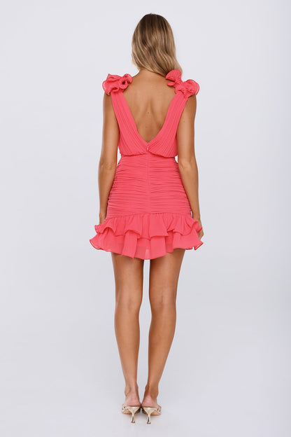 Signature Silhouette Mini Dress Peach Pink