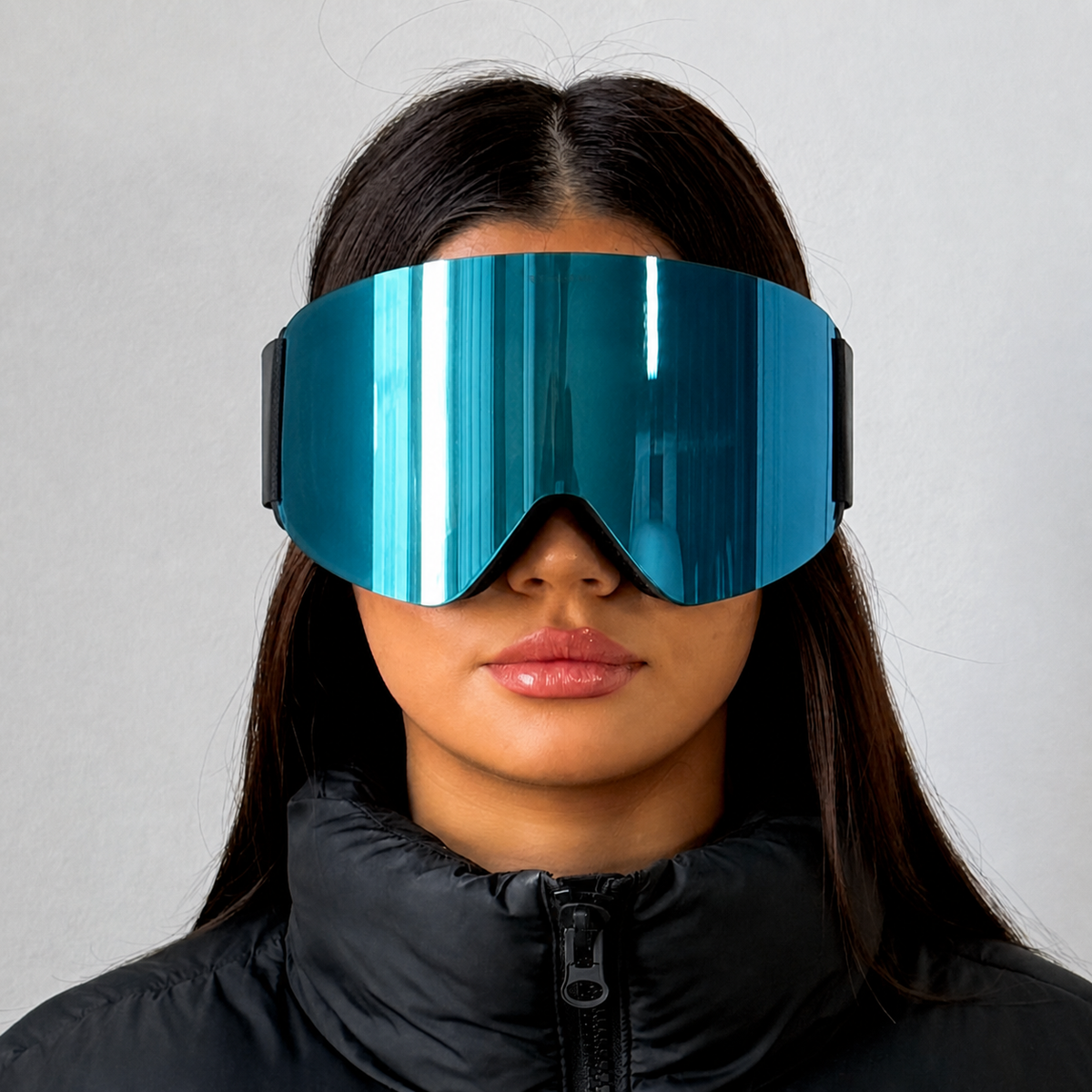 ARTIKA Cyan verspiegelte UV400 Anti-Beschlag Skibrille