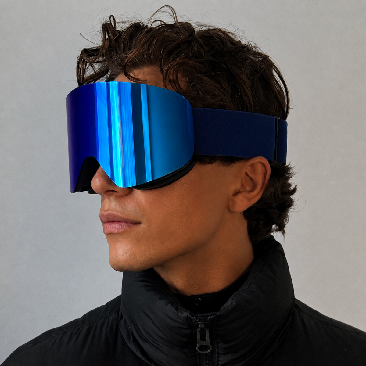 ARTIKA Marine Blue Mirrored UV400 Anti-Fog Ski Goggles