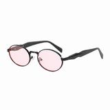 Monture noire / Verres roses
