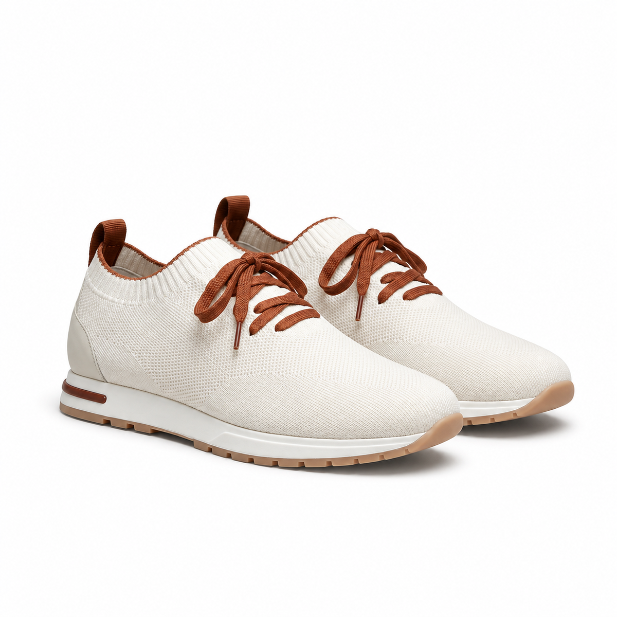 Herren Strick-Sneaker zum Schnüren mit Gummisohle