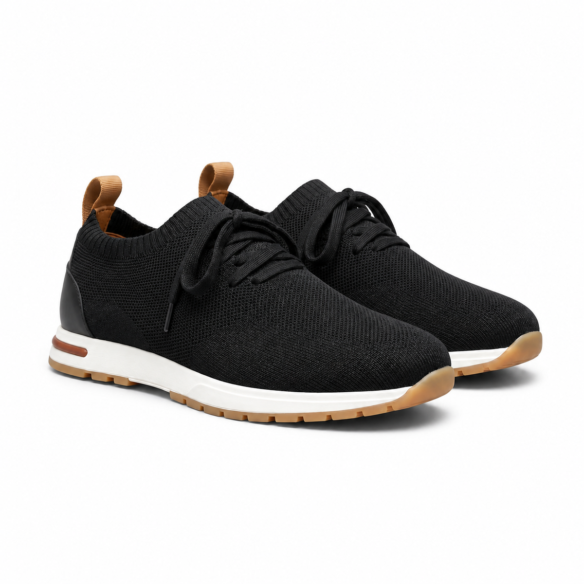 Herren Strick-Sneaker zum Schnüren mit Gummisohle