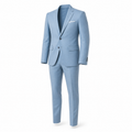 Men's Light Blue Slim-Fit Blazer & Trouser Summer Suit Set