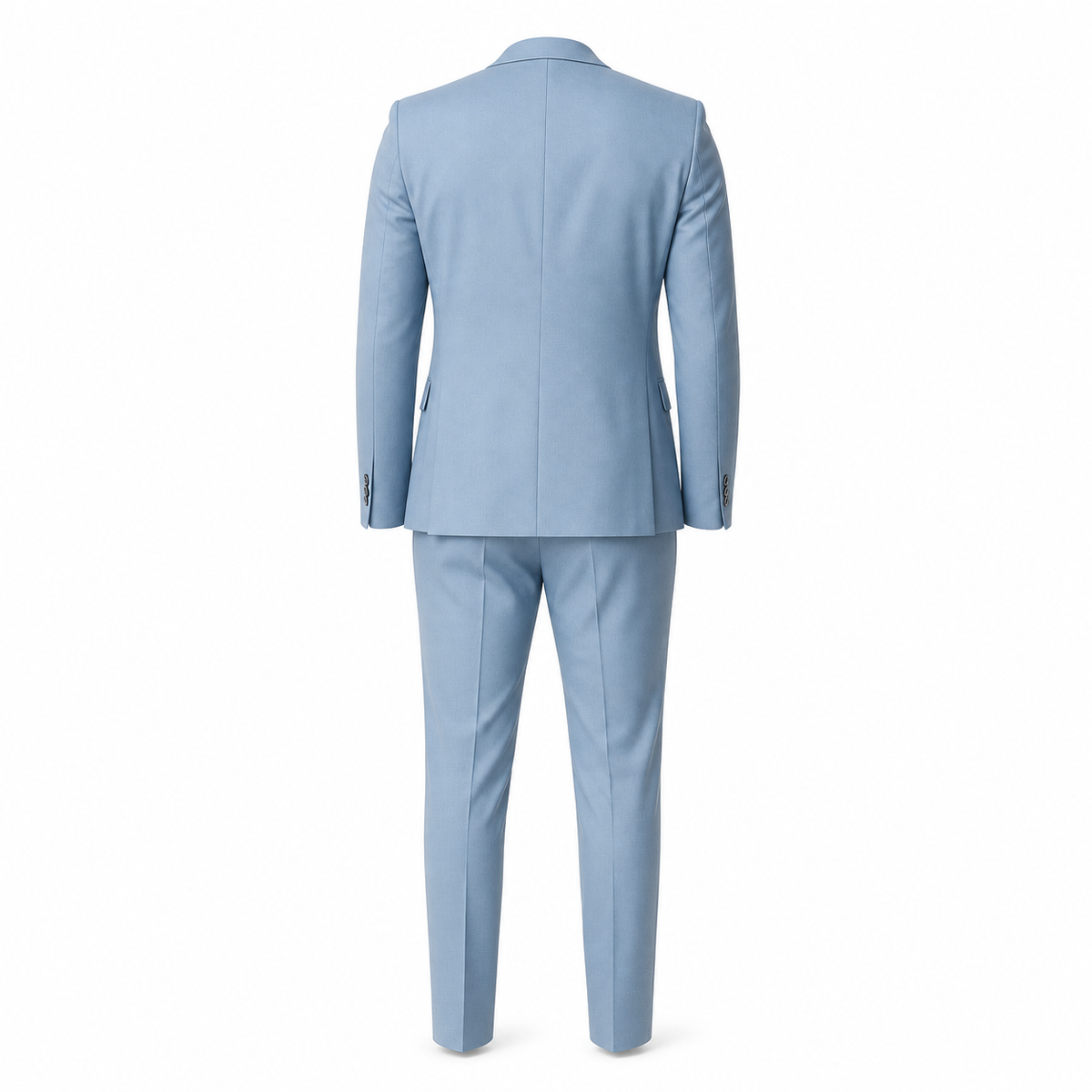 Men's Light Blue Slim-Fit Blazer & Trouser Summer Suit Set