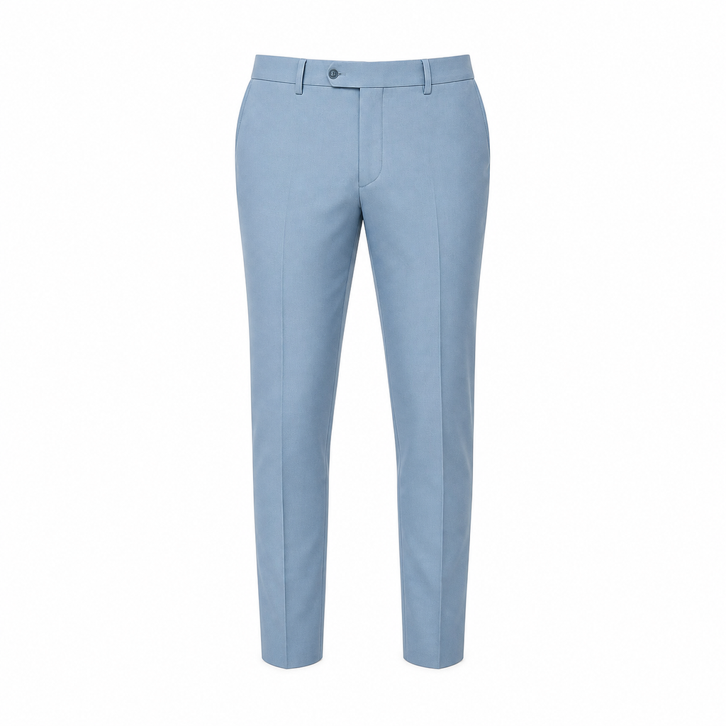 Men's Light Blue Slim-Fit Blazer & Trouser Summer Suit Set