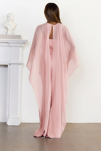 Love Locked In Sheer Overlay Maxi Dress Pink