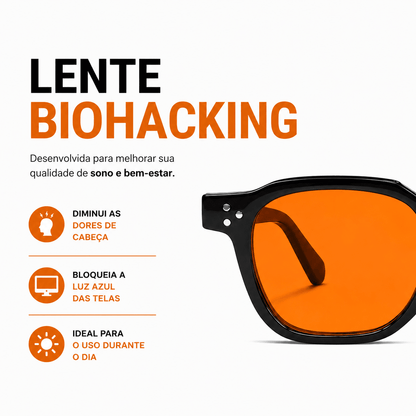 Charlez Black-Orange Blue Light Blocking Glasses