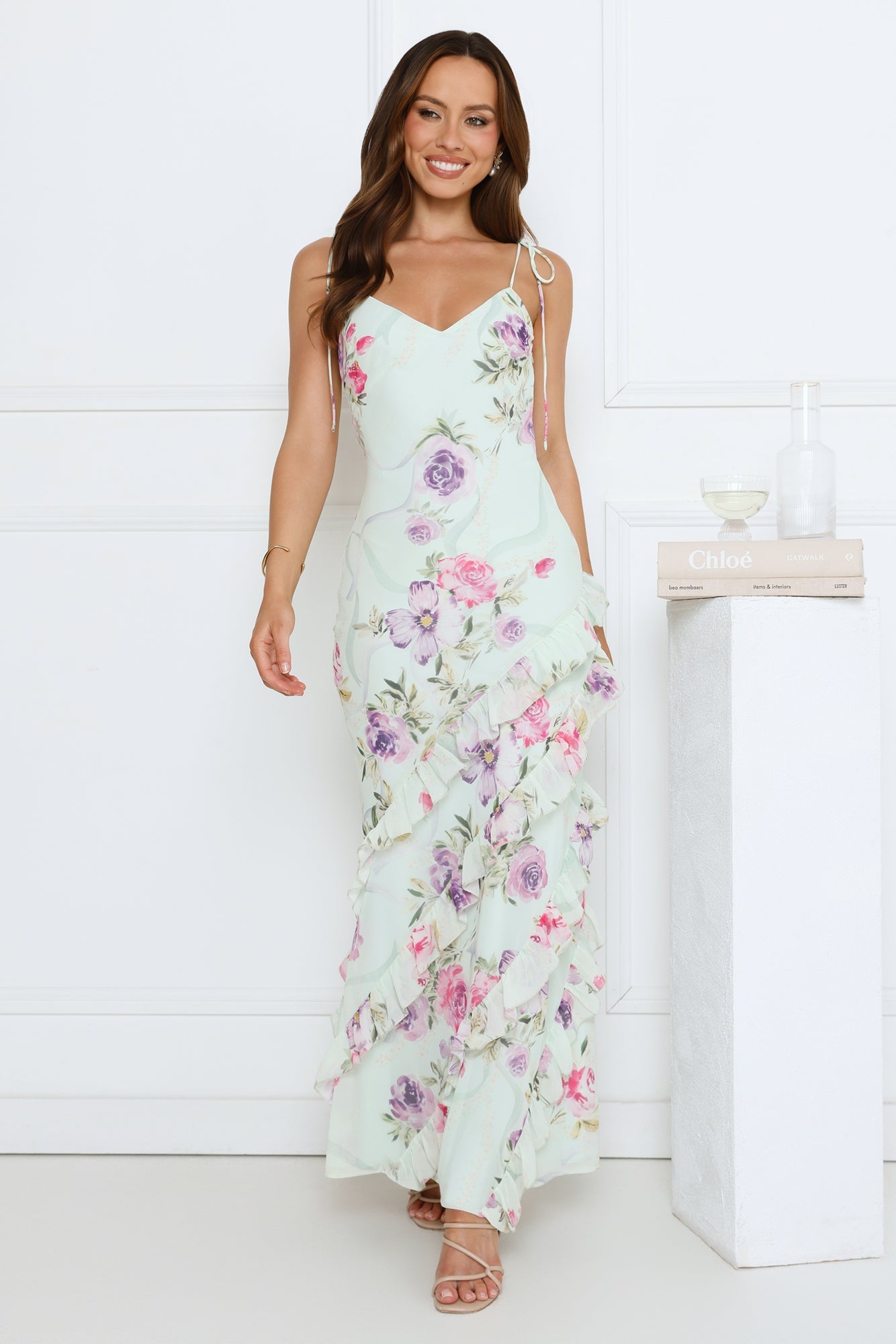 Luxe Twinkle Maxi Dress Mint