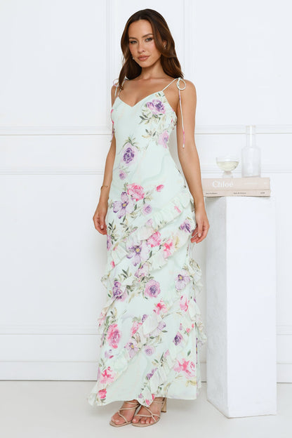Luxe Twinkle Maxi Dress Mint
