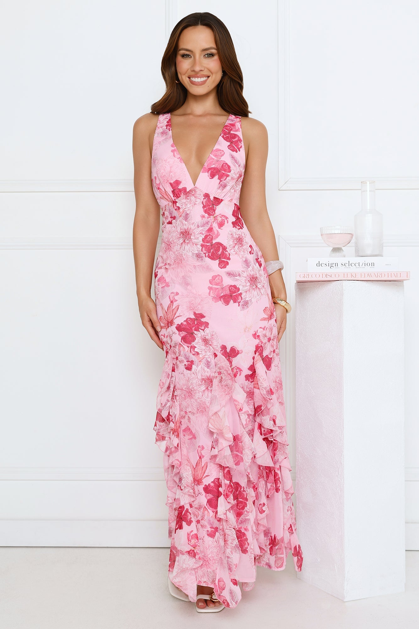 Sip And Sparkle Maxi Dress Pink