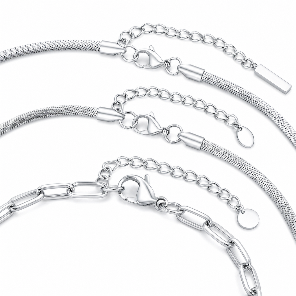 Armband-Kollektion aus Edelstahl in Silber