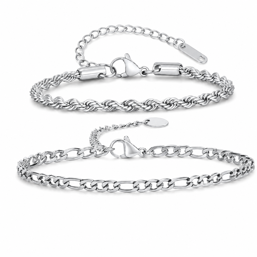 Armband-Kollektion aus Edelstahl in Silber