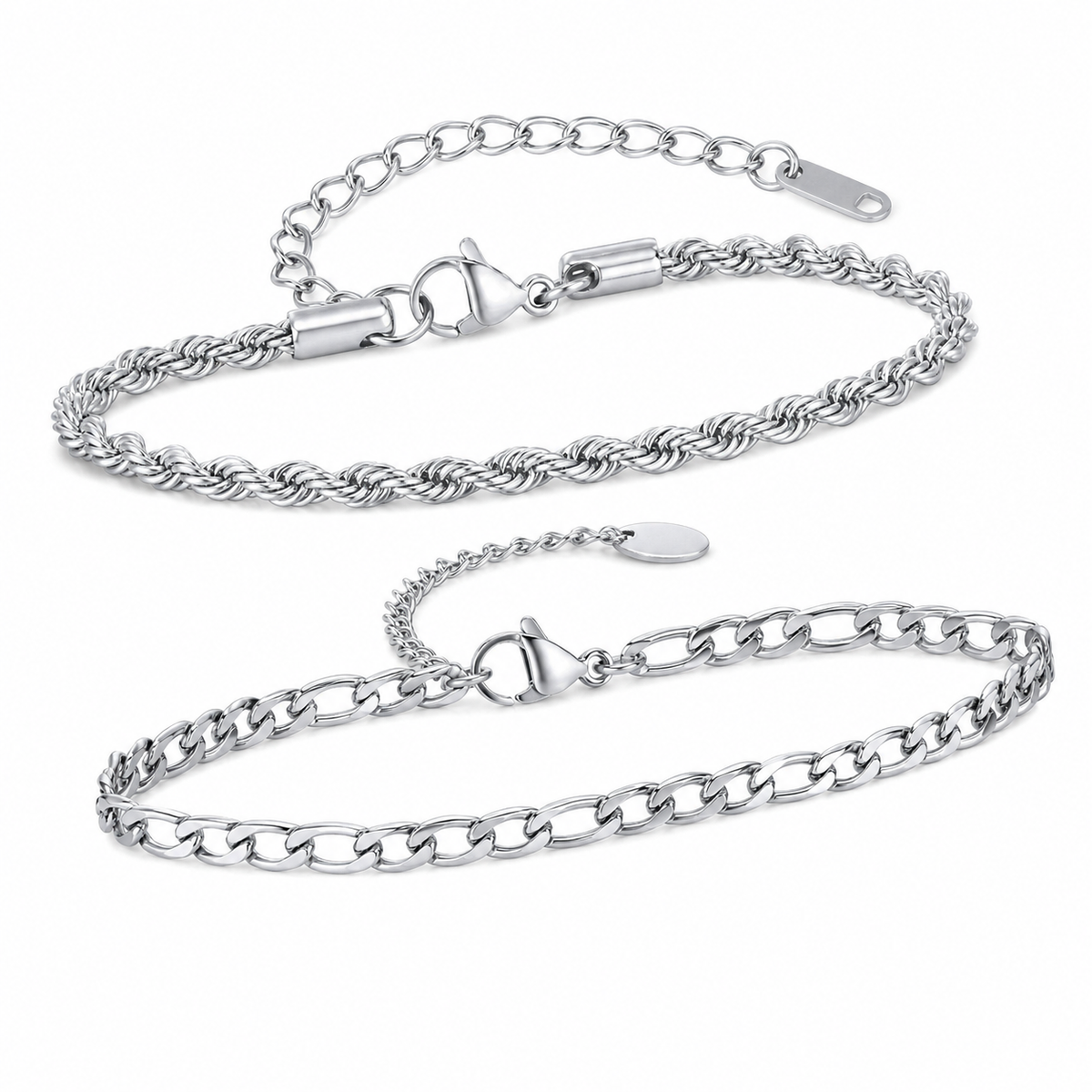 Armband-Kollektion aus Edelstahl in Silber