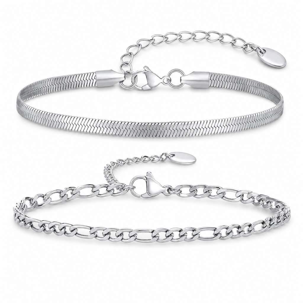 Armband-Kollektion aus Edelstahl in Silber