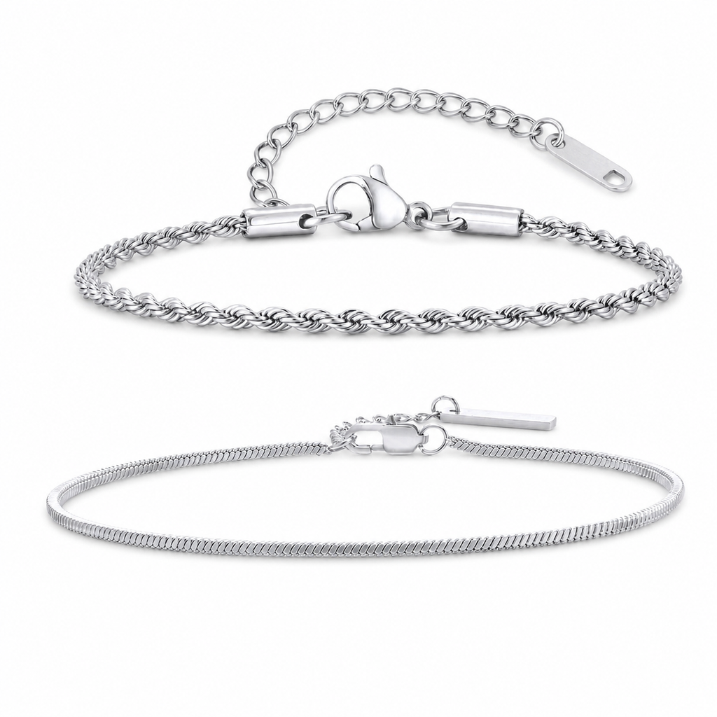 Armband-Kollektion aus Edelstahl in Silber
