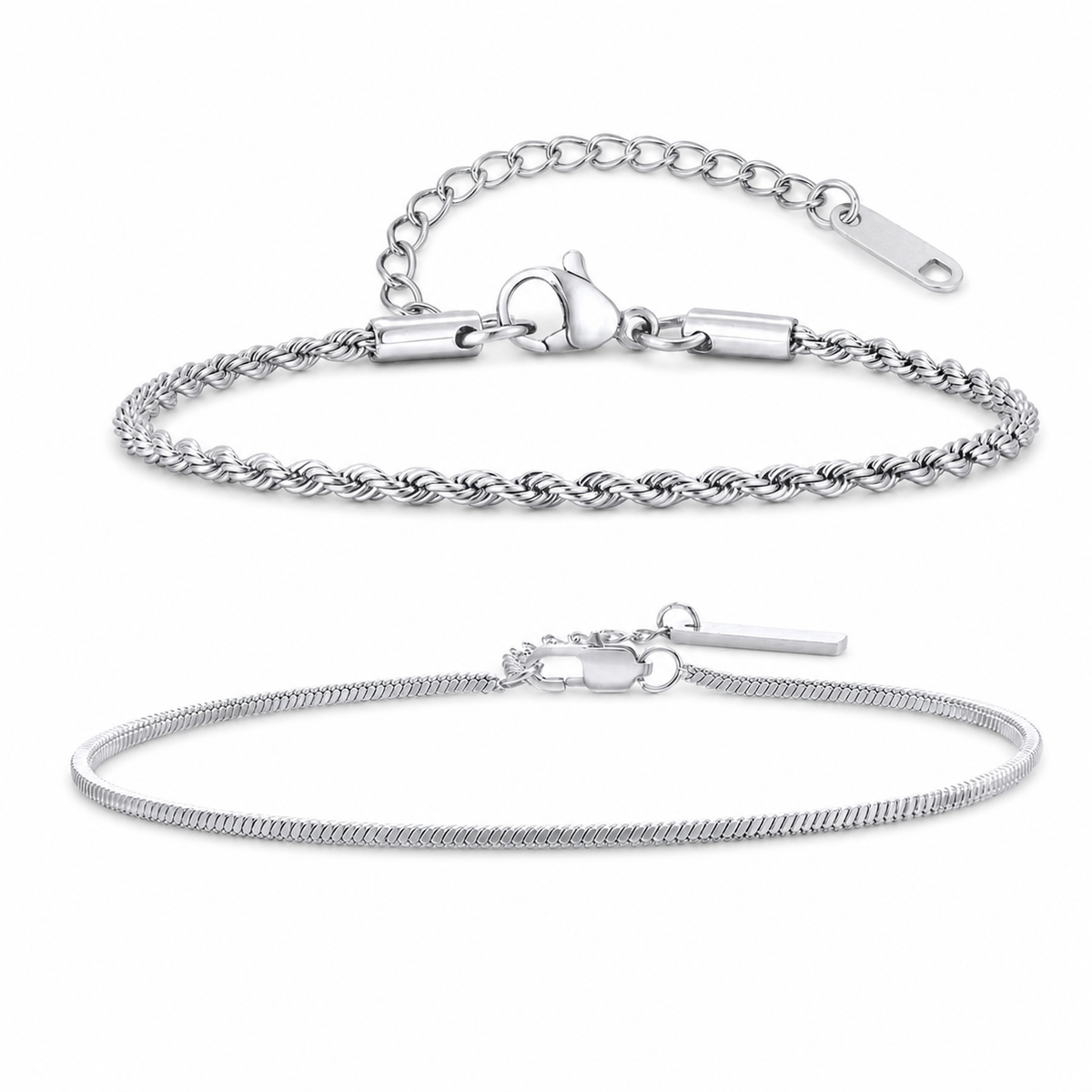 Armband-Kollektion aus Edelstahl in Silber