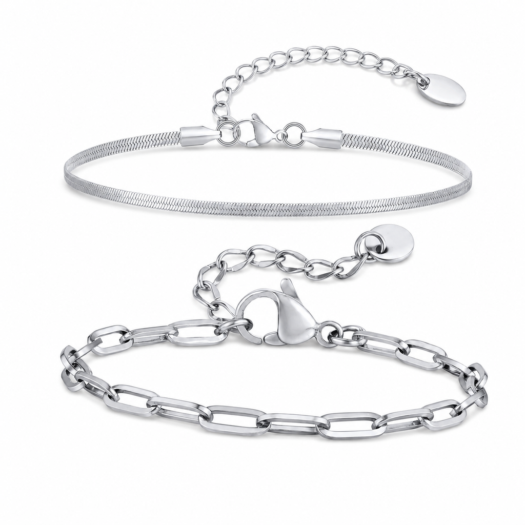 Armband-Kollektion aus Edelstahl in Silber