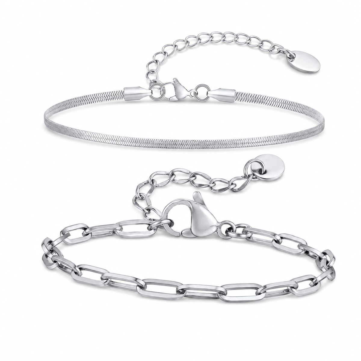 Armband-Kollektion aus Edelstahl in Silber